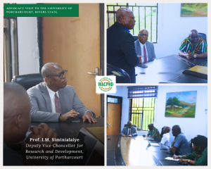 Read more about the article Advocacy and collaborative visit to the Unversity of Port Harcourt, Rivers State, Nigeria.